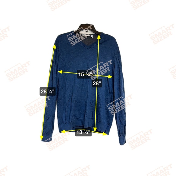 Calvin Klein Sweater Men's LG Blue Long Sleeve Pullover Extra Fine Merino Wool - Picture 6 of 6